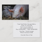 わらでsnuffling偏った耳を搭載するブタ 名刺 (正面/裏面)