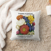 わらの花の種の包みのラベル クッション (ブランケット)