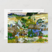 わらぶきコテージバイザヒルバンゴッホファインアート ポストカード (正面/裏面)