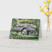 わらぶきコテージ カード (黄色い花)