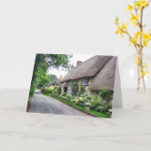 わらぶき小屋 カード (黄色い花)