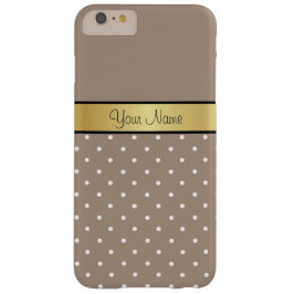 わらクラシック茶と金ゴールドの上の白い点 iPhone 11 ケース