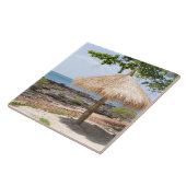 わらパラソル、水酸化カリウム溶液Lanta、Krabi、タイ タイル (側面)