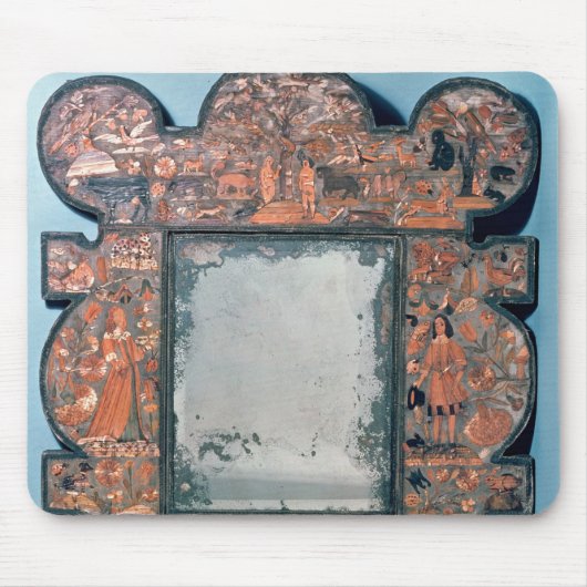 わらワークの鏡フレーム1670-80年 マウスパッド (正面)