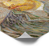 わら帽子を使った自画像(1887) ポスター (角)