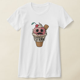 わら、かわいい氷の叫び Tシャツ
