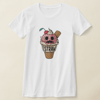 わら、かわいい氷の叫び Tシャツ