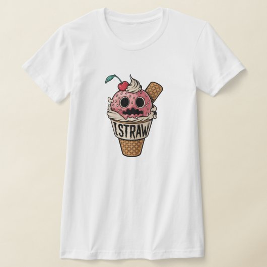 わら、かわいい氷の叫び Tシャツ (レイダウン)