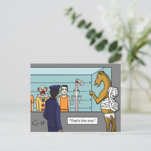 「わら」 ポストカード (スタンド正面)