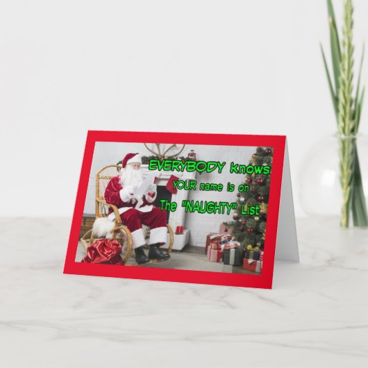 わるいクリスマス シーズンカード (正面)