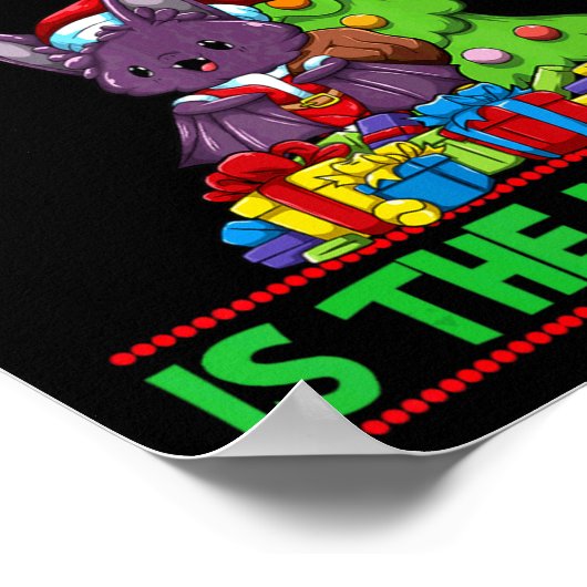 わるい子が新しい優しい子になった クリスマス サンタ Xmas T シャツ ポスター (角)