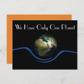 「われわれには唯一の惑星」と宇宙 ポストカード (正面/裏面)