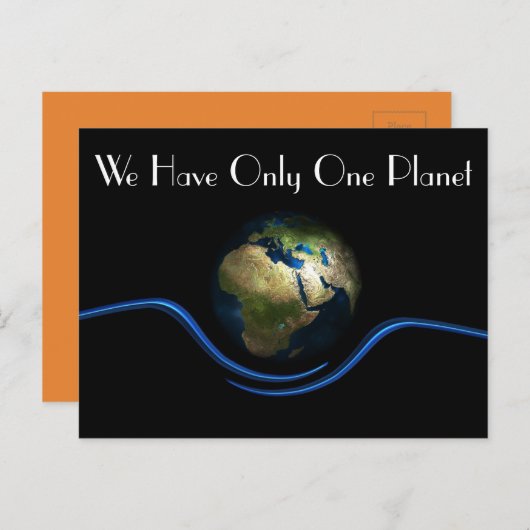 「われわれには唯一の惑星」と宇宙 ポストカード (正面/裏面)