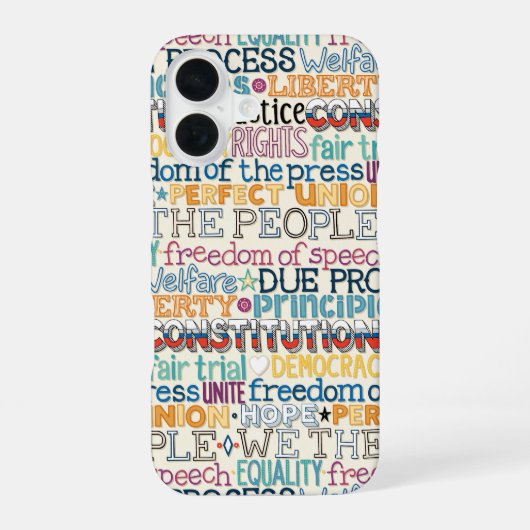 われわれ人民のタイポグラフィ iPhone 16ケース (裏面)