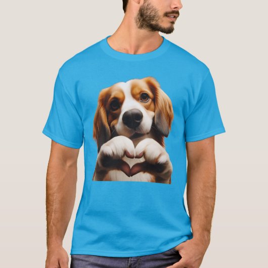 わんこハート Tシャツ (正面)