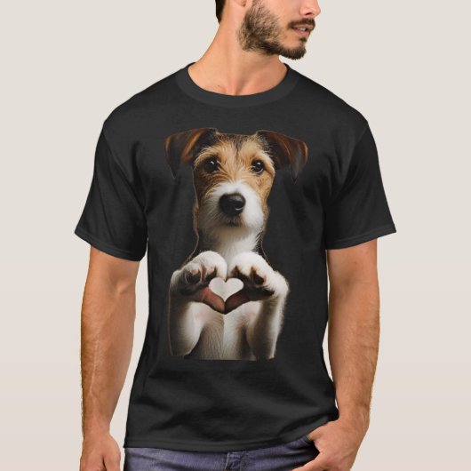 わんこハート Tシャツ (正面)