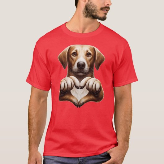 わんこハート Tシャツ (正面)