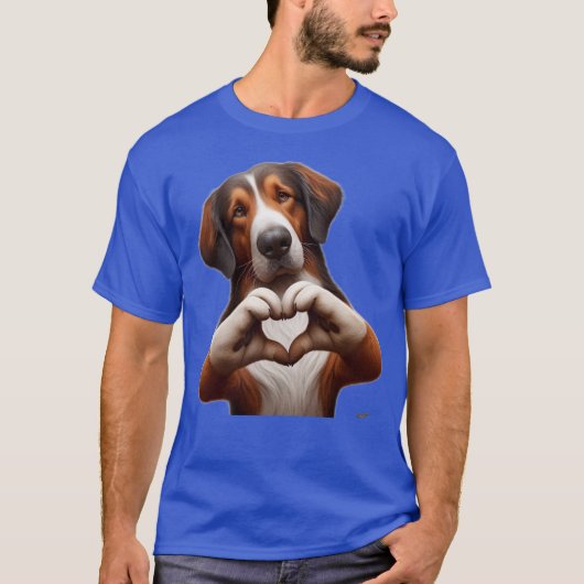 わんこハート Tシャツ (正面)