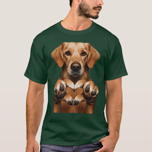 わんこハート Tシャツ (正面)