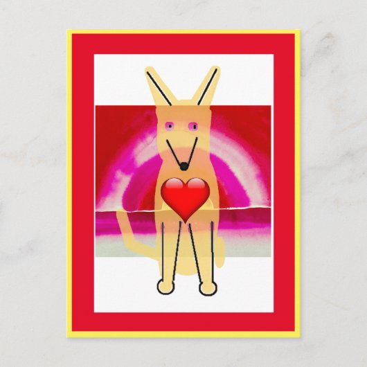 わんこバディとハート、ポストカード ポストカード (正面)