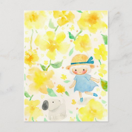 わんわんとお散歩 シーズンポストカード (正面)