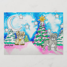 わんわんクリスマス年賀状