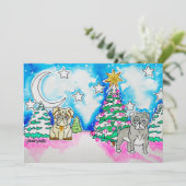 わんわんクリスマス年賀状 招待状 (スタンド正面)