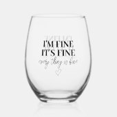 「わ素晴らしし、すべてが素晴らしワイングラス」 ステムなしワイングラス (正面)