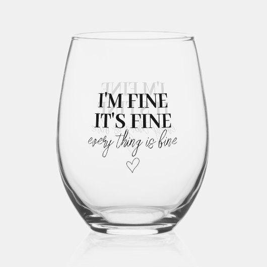 「わ素晴らしし、すべてが素晴らしワイングラス」 ステムなしワイングラス (裏面)