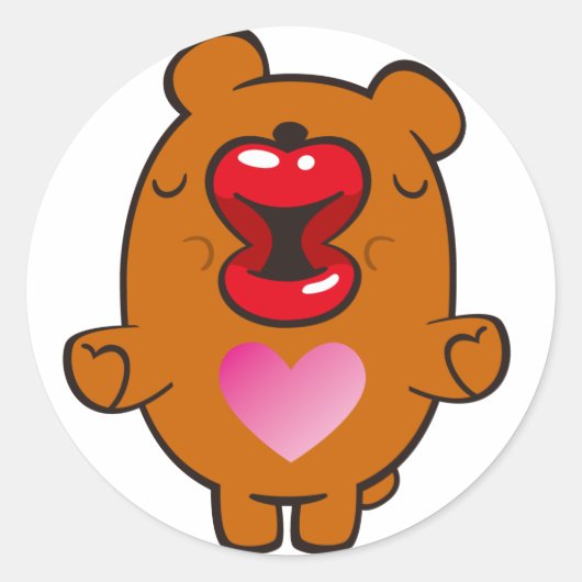 ~をキスをする負う ラウンドシール (正面)