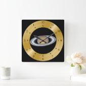 ～をタイムマシンの時計で彩る スクエア壁時計 (ホーム)