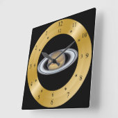 ～をタイムマシンの時計で彩る スクエア壁時計 (傾斜)