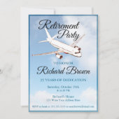 ✈️をデザインした退職パーティーの招待状 招待状 (正面)