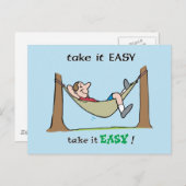 ~をハンモックリラックスのはがきに簡単する ポストカード (正面/裏面)