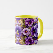 ～をパンジーで彩る マグカップ (正面右)