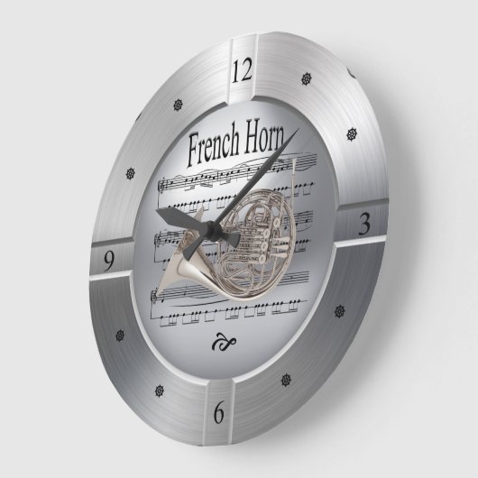 〜をホーフランスのンでシート音楽に〜を銀色に塗り替える ラージ壁時計 (傾斜)