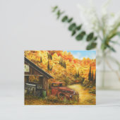 ~をポストカー退職したドに油彩画する ポストカード (スタンド正面)