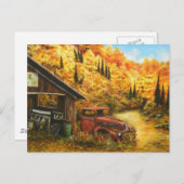 ~をポストカー退職したドに油彩画する ポストカード (正面/裏面)