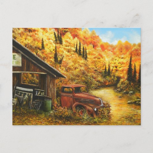 ~をポストカー退職したドに油彩画する ポストカード (正面)