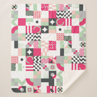 ～を伴コンテンポラリーう幾何学的モザイク模様 シェルパブランケット