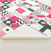 ～を伴コンテンポラリーう幾何学的モザイク模様 シェルパブランケット (3/4)