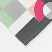 ～を伴コンテンポラリーう幾何学的モザイク模様 フリースブランケット (角)