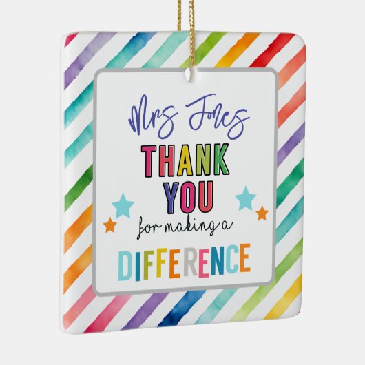 〜を作る感謝していためにボランティ違うアをする セラミックオーナメント (右)