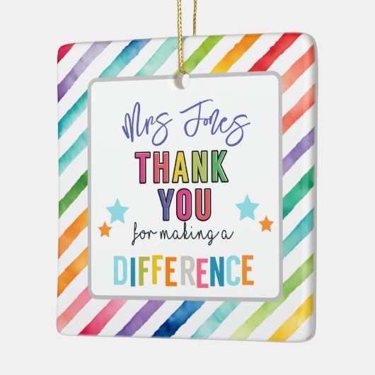 〜を作る感謝していためにボランティ違うアをする セラミックオーナメント (左)