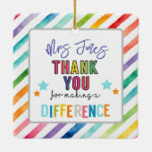 〜を作る感謝していためにボランティ違うアをする セラミックオーナメント (裏面)