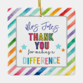 〜を作る感謝していためにボランティ違うアをする セラミックオーナメント (正面)