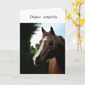 を使って悔やみや弔慰(馬の損失) カード (黄色い花)