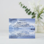 を励ます聖書聖なる書物、 経典フィリッピー4:6 シーズンポストカード (スタンド正面)