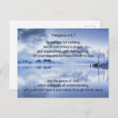 を励ます聖書聖なる書物、 経典フィリッピー4:6 シーズンポストカード (正面/裏面)