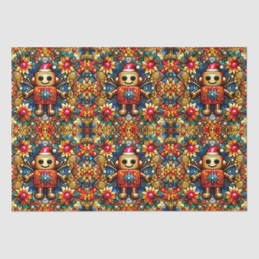 ~を包むロボットのクリスマス 薄葉紙 (正面)